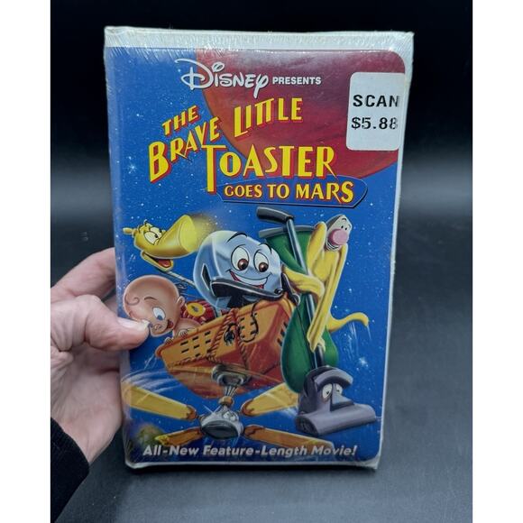 VHS Video VHS Disney The Brave Little Toaster Goes To Mars Clam Shell Sealed!